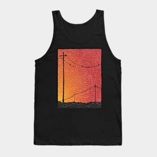 Power Lines Sunset Tank Top